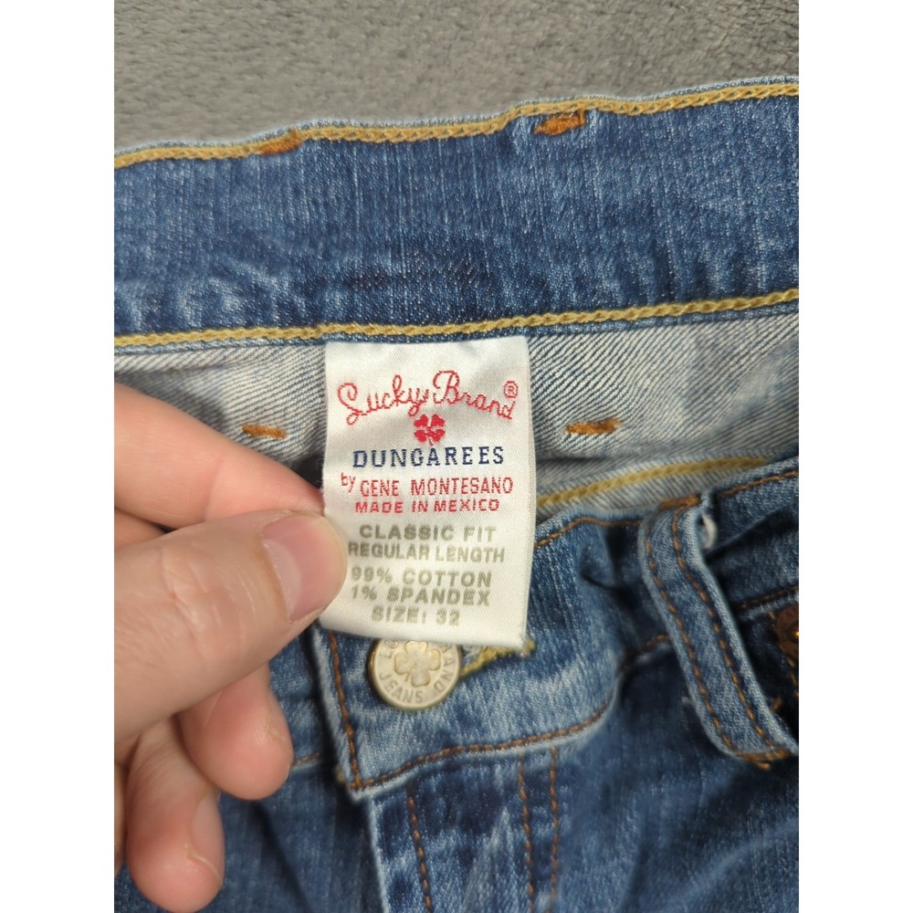 Lucky Brand Jeans Dungaree's Pueblo Bonito Red Label Blue Women 32 (32x31) - Picture 2 of 10